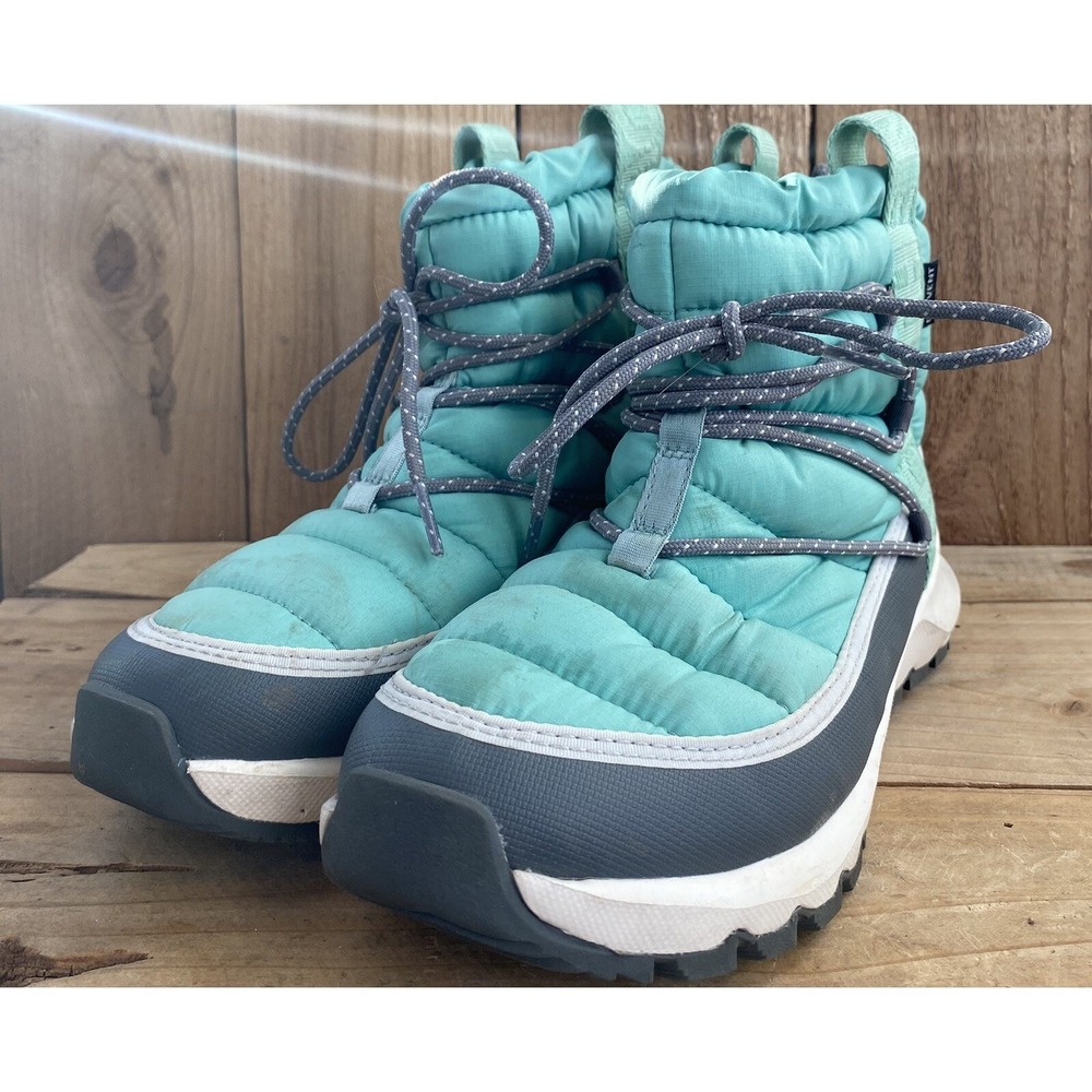 The North Face Teal Fur Lined Boots Girls Size 8